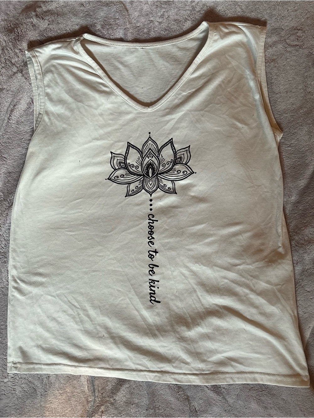 lotus graphic tank top
